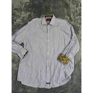 English Laundry Classic Collection Mens Striped Shirt 2XT Button-Up